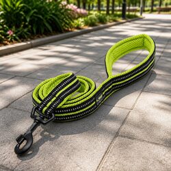 Yellow Reflective Dog Leash 2m XS for Safe Walks