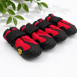 Dog Booties for Outdoor Protection - Size 3, Pack of 4