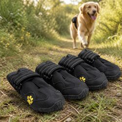 Dog Booties for Cold Weather with Reflective Elements