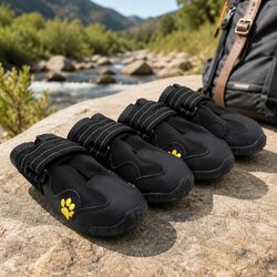 Dog Shoes Outdoor Booties Weatherproof Reflective Velcro Straps Pet Paw