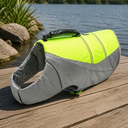 Enhance Your Dog's Water Experience with a Neon Yellow Life Jacket
