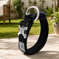 Reflective Black Dog Collar XS for Active Puppies