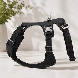 Dog Harness Escape Proof XL Black Waterproof Adjustable Straps Easy On Off