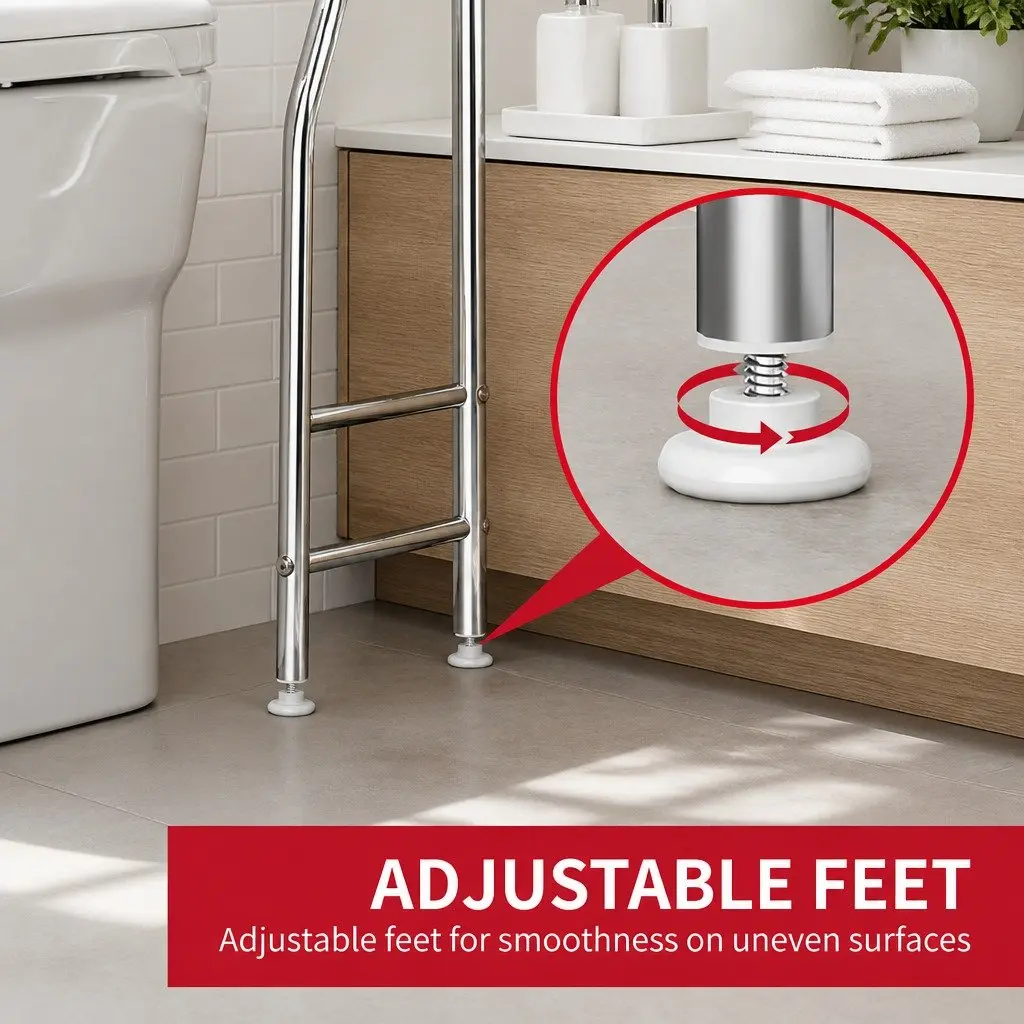 Over Toilet Storage Rack 2-Tier Stainless Steel Organizer Bathroom Shelf Unit