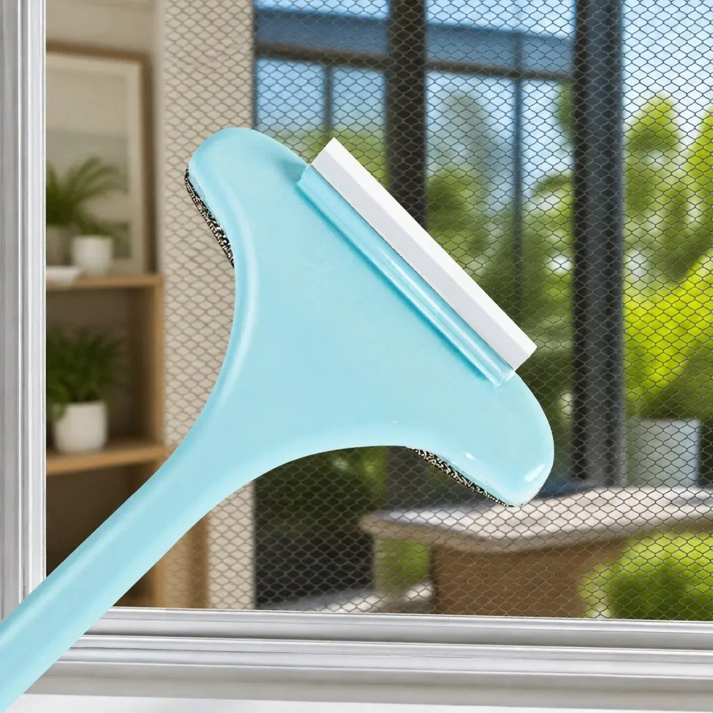 Double Sided Window Cleaning Brush Multifunctional Tool Widen Brush Head for Quick Cleaning