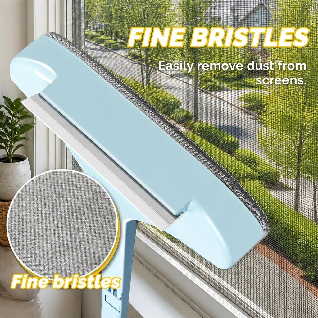 Double Sided Window Cleaning Brush Multifunctional Tool Widen Brush Head for Quick Cleaning