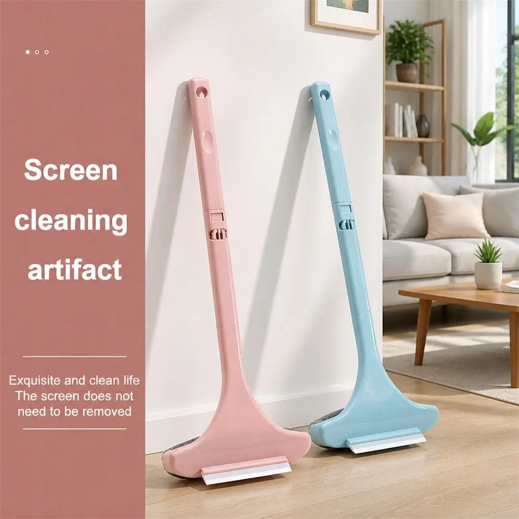 Double Sided Window Cleaning Brush Multifunctional Tool Widen Brush Head for Quick Cleaning