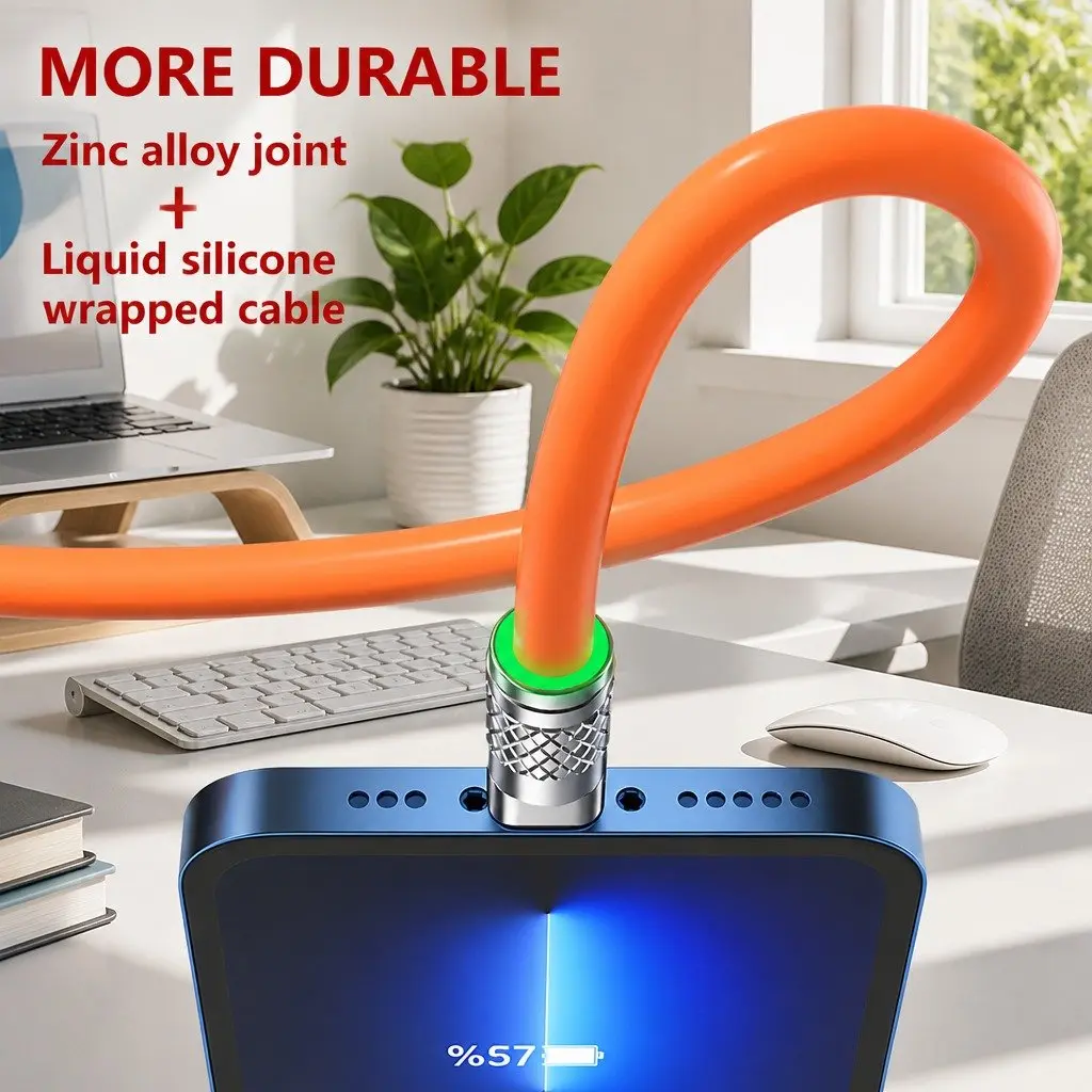 120W Fast Charging Cable 3 in 1 Universal Data Line Green