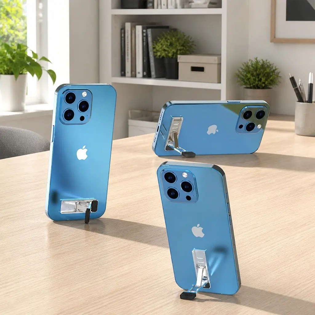 Portable Folding Metal Phone Holder Multi-Function Adjustable Mobile Stand