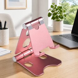 Mobile Phone Holder Portable Adjustable Metal Folding Multi-Function Stand