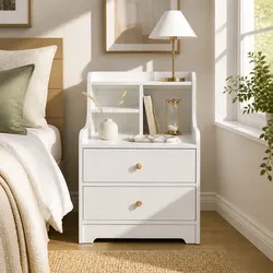 Versatile White Nightstand for a Cozy Bedroom Atmosphere