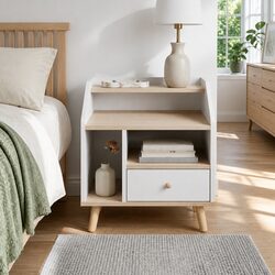 Elegant Nordic Bedside Table for a Cozy Bedroom