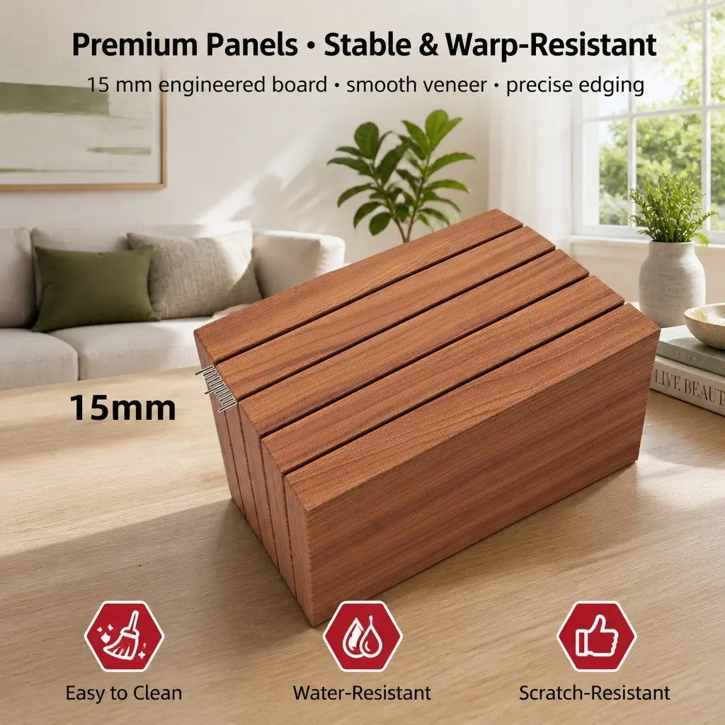 Bedside Table 48cm Walnut Finish Drawer and Open Shelf