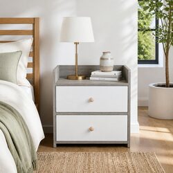 Nordic-Style Bedside Table with Secure Tray-Like Surface