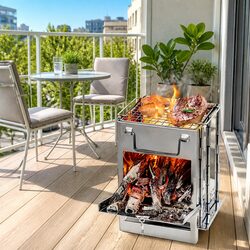 Elevate Your Outdoor Cooking with This Folding BBQ Stove