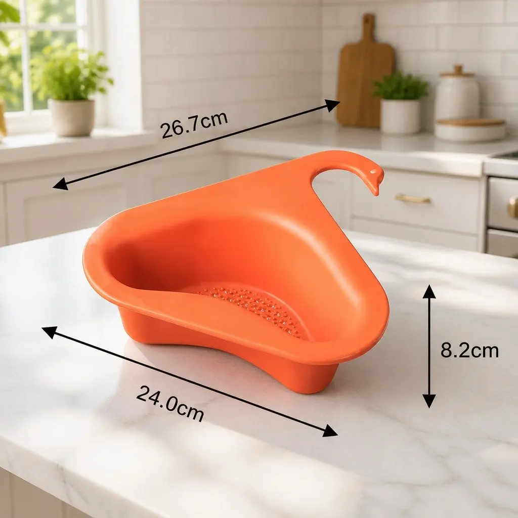 Kitchen Sink Drain Storage Basket Rack Strainer Vegetable Produce Organizer