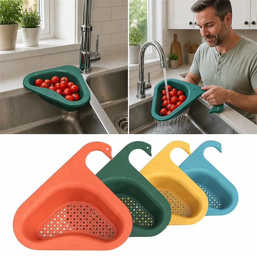 Kitchen Sink Drain Storage Basket Rack Strainer Vegetable Produce Organizer