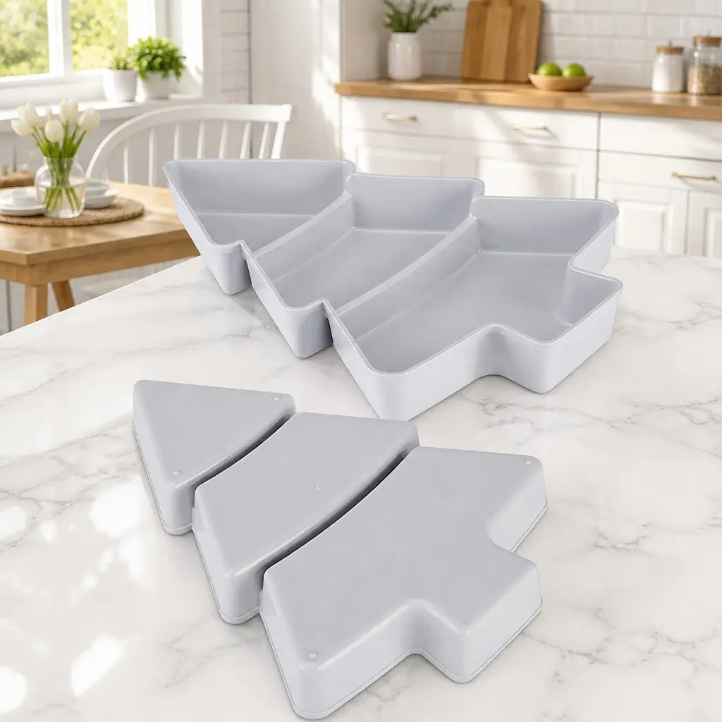 Small Tree Split Dried Fruit Plate Household Creative Plastic Snack Box