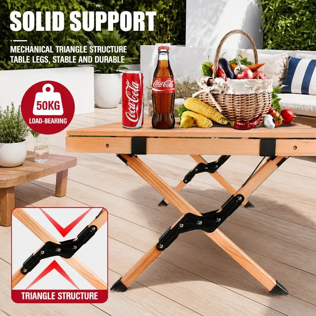 Foldable Camping Table Portable Picnic BBQ Outdoor Garden Furniture 90x60x45cm