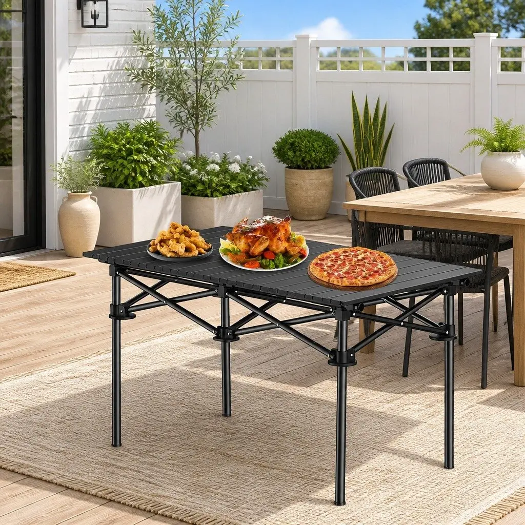 Folding Picnic Table Chairs Set Portable Outdoor Beach Camping 5 Piece