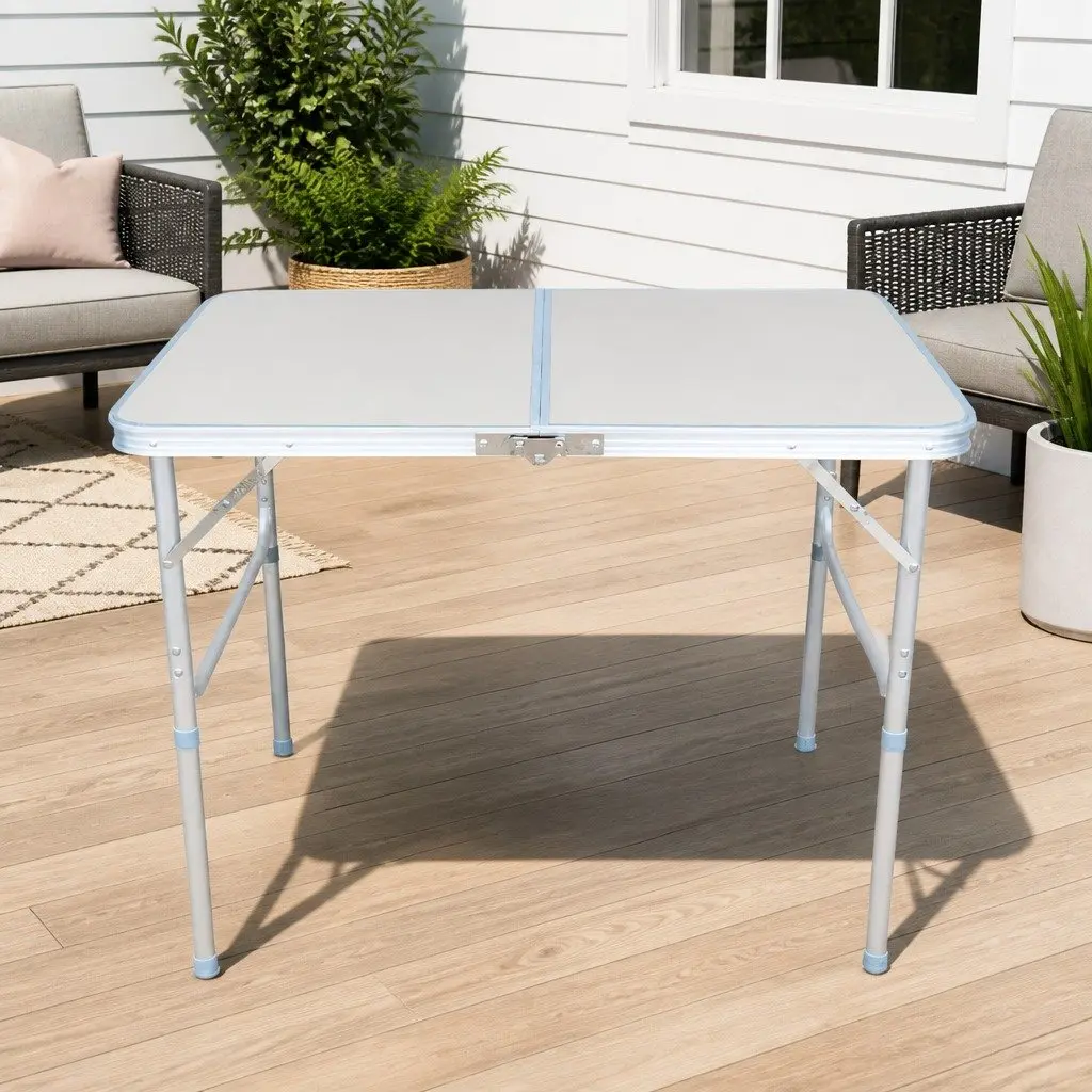Folding Camping Table Portable Outdoor Picnic BBQ Aluminum Desk Foldable