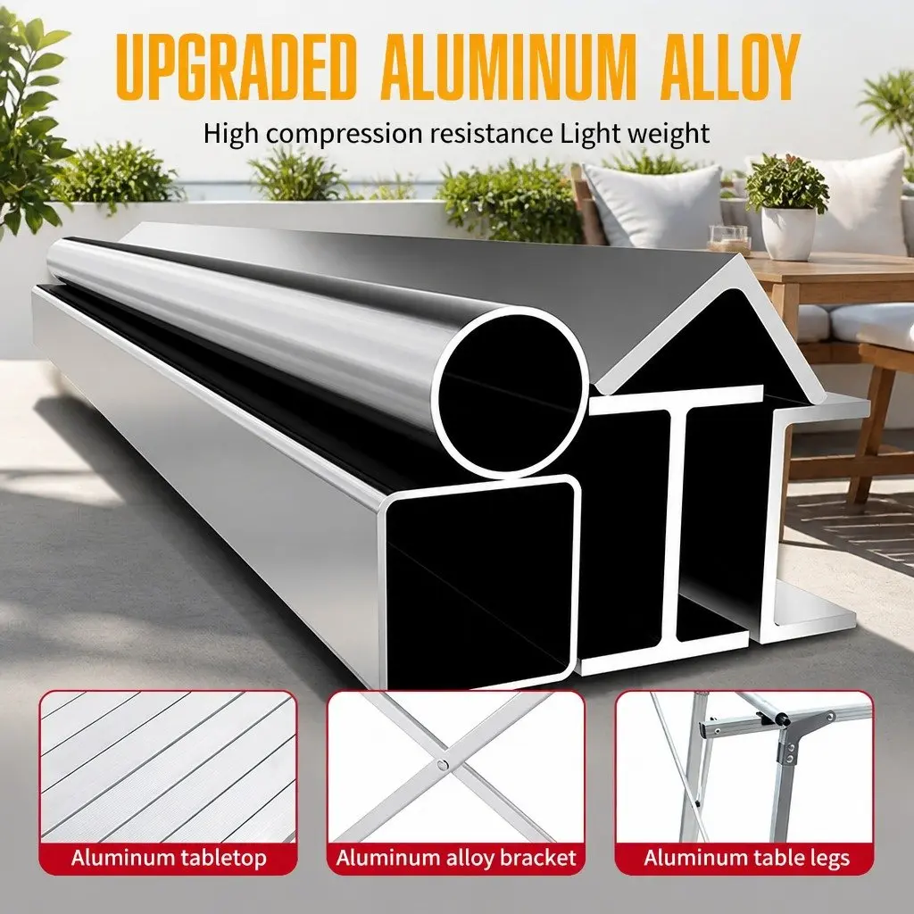 Folding Camping Picnic Table Outdoor Portable Desk Lifting Chicken Roll Storage