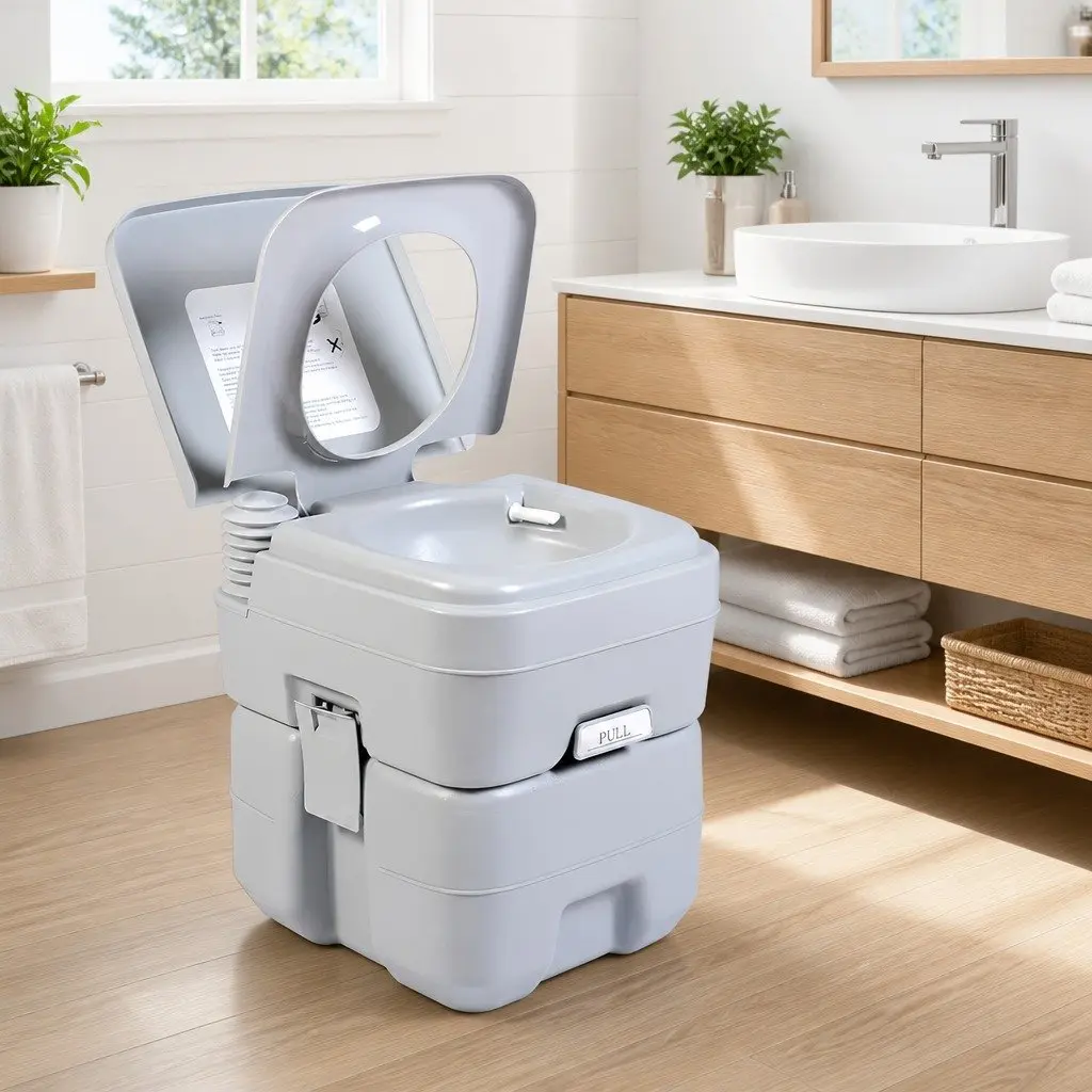 Portable Camping Toilet 20L Mobile Flushing Anti-Odor