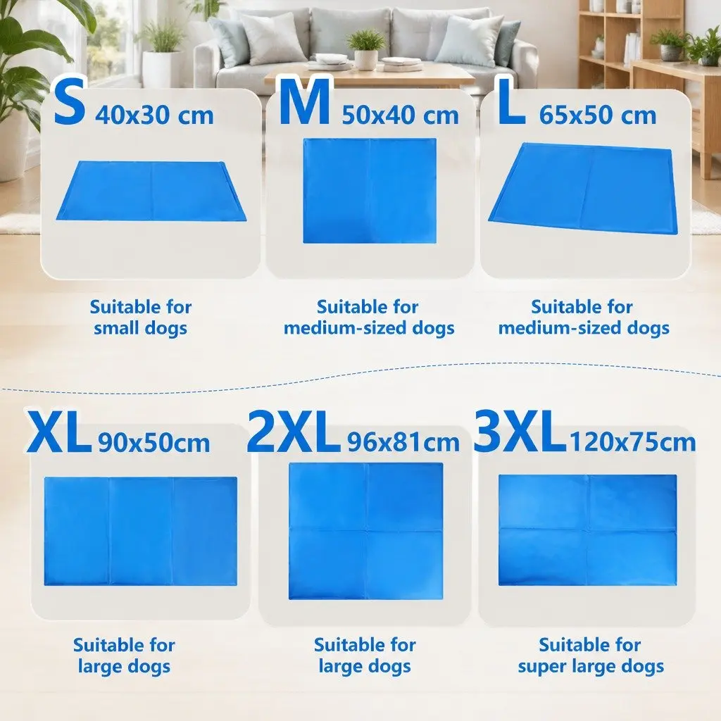 Pet Cooling Cushion Ice Mat Dog Cat Summer Comfort Multi Functional M Size