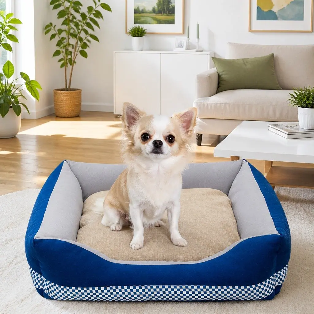 Dog Bed Large Soft Fluffy Removable Cushion Breathable Durable Fabric