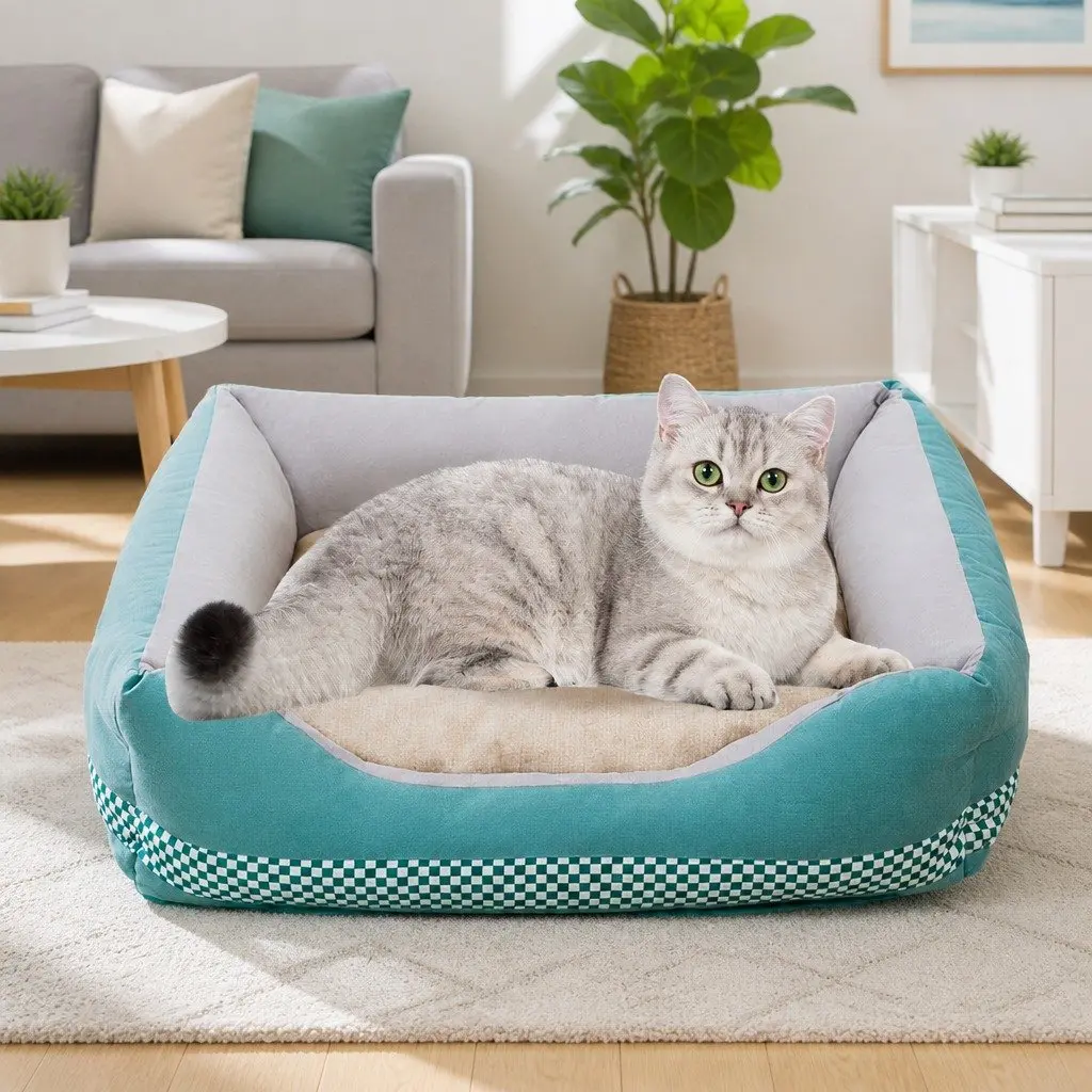 Dog Bed Large Soft Warm Breathable Moisture-proof Detachable Washable Mat