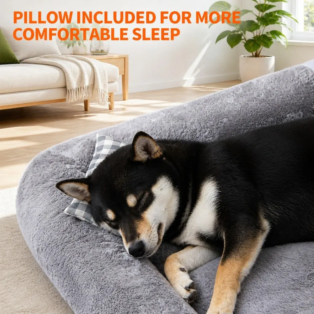 Dog Bed XL Removable Washable Thick Warm Comfort with Sponge Filling