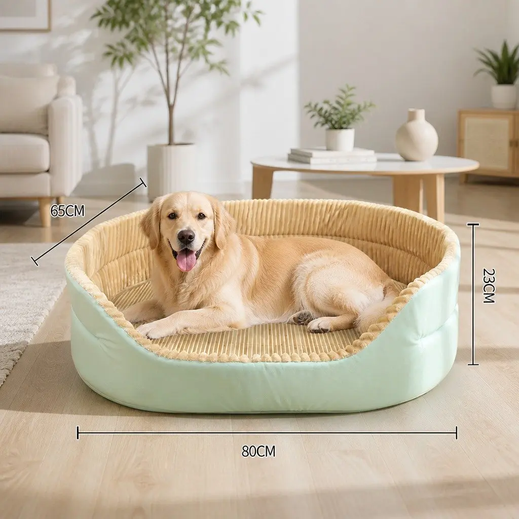 Large Dog Cat Bed 80x65cm Calming Plush Soft Warm Mattress Comfy Sleep Mat