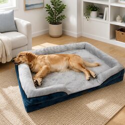 Large Dog Bed Sofa Pet Sleep Couch Cushion Three Sided Support XL Size