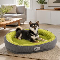 Comfortable Oval Pet Bed for Dogs and Cats - Enhance Your Space