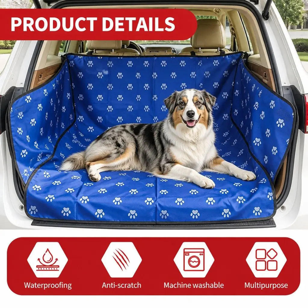 Pet Car Seat Cover Hammock Waterproof Nonslip Back Seat Protector 155x105cm