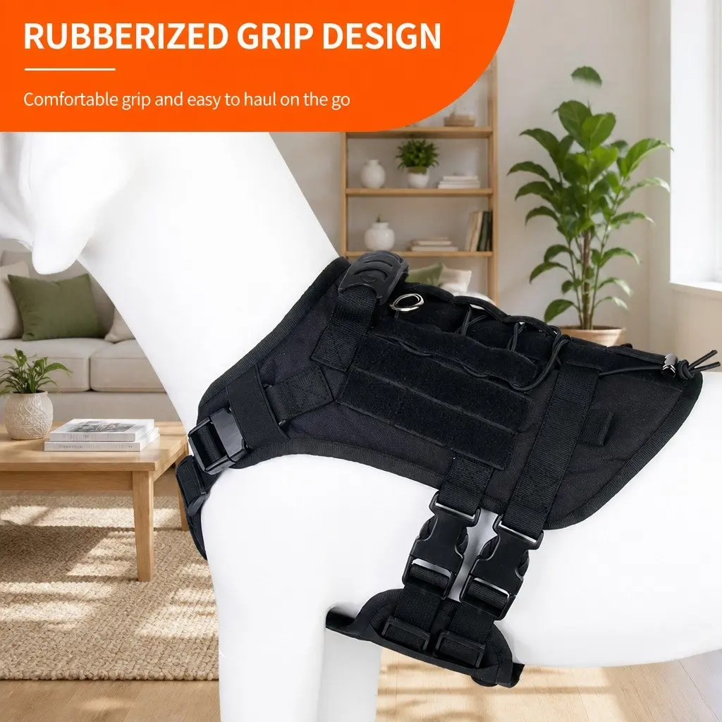 Dog Chest Vest Harness Back Pack with Poop Bag Holder and Waste Bags