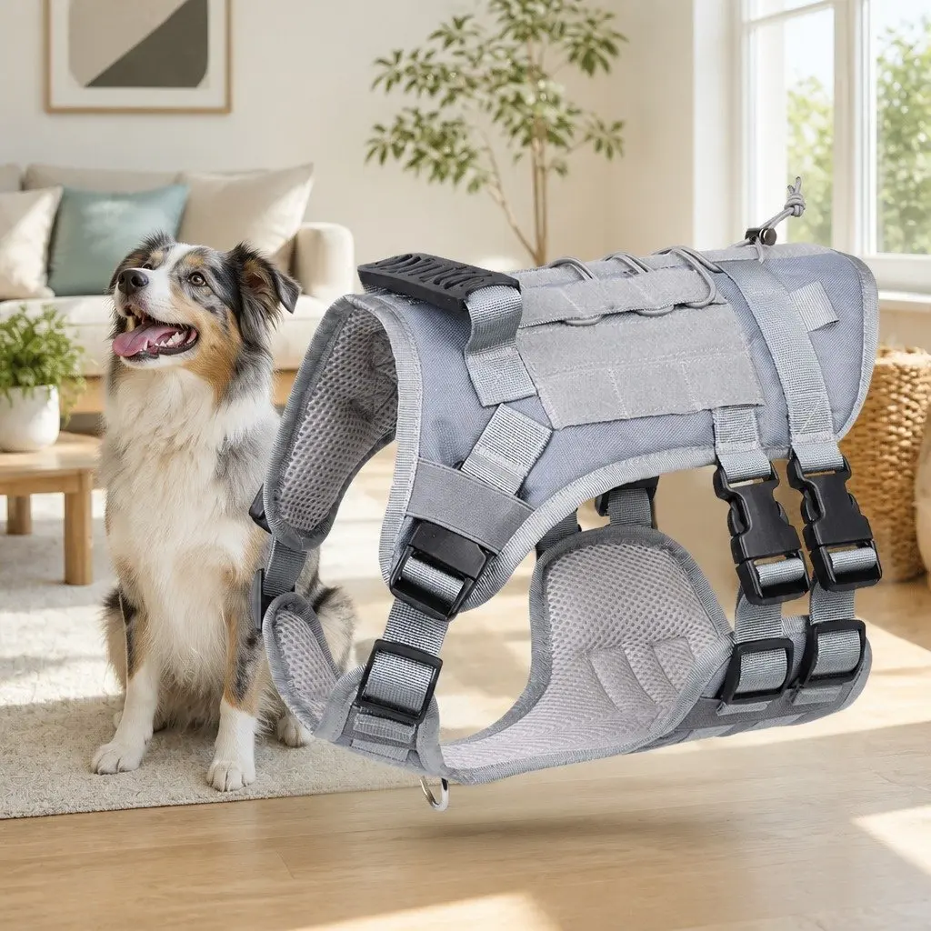 Dog Harness Large Breathable Mesh Vest with Handle for Secure Control and Easy Adjustment