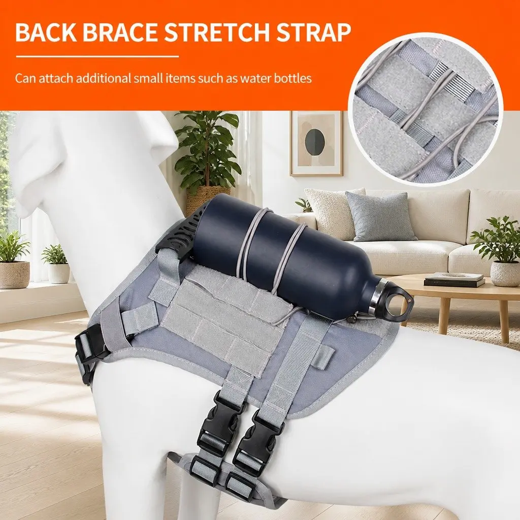 Dog Harness Large Breathable Mesh Vest with Handle for Secure Control and Easy Adjustment