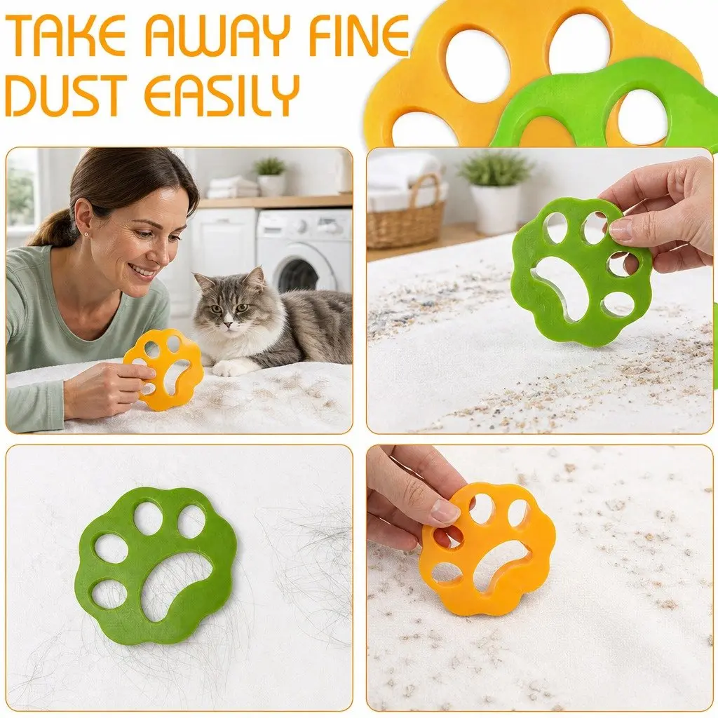 Pet Hair Remover for Laundry Washing Machine Silicone Lint Catcher Reusable Hypoallergenic