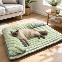 Stylish Green Velvet Dog Bed Enhancing Your Home