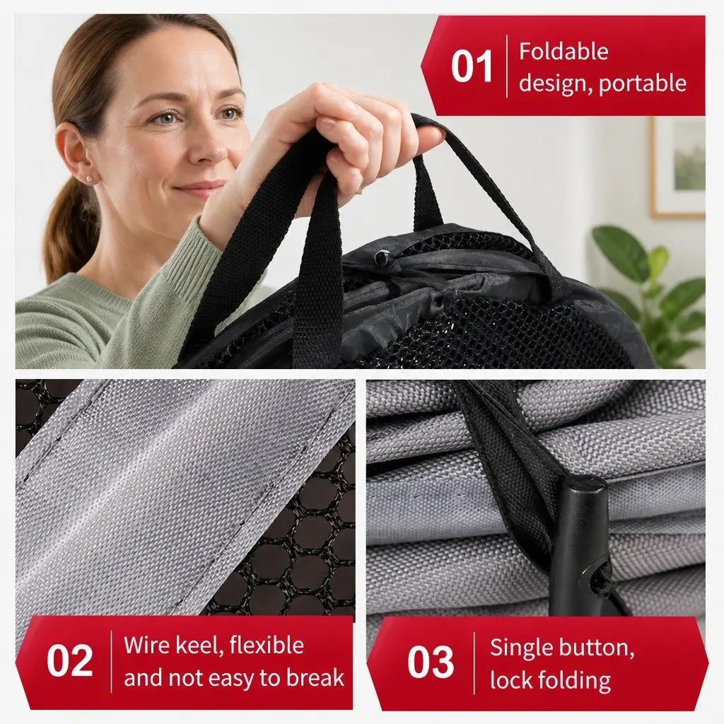 Portable Foldable Pet Carrier Bag Large Breathable Lightweight Oxford Cloth