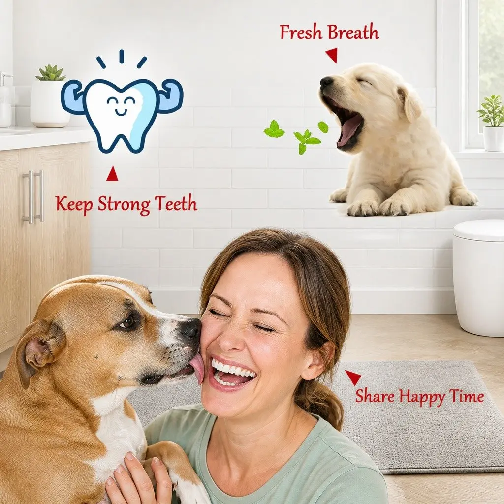Three-Head Pet Toothbrush Multi-Angle Oral Care Tool