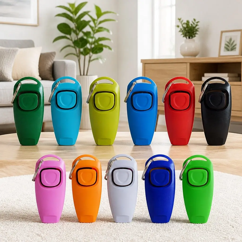 Dog Training Whistle Clicker Green Two-in-One Sound Tool