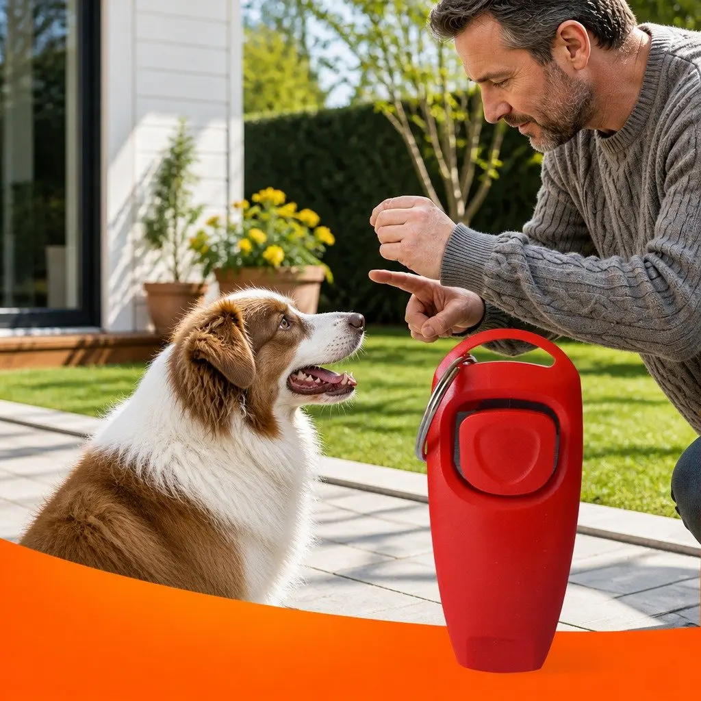 Dog Whistle Clicker 2 in 1 Training Tool for Dogs Cats Horses Reptiles Obedience
