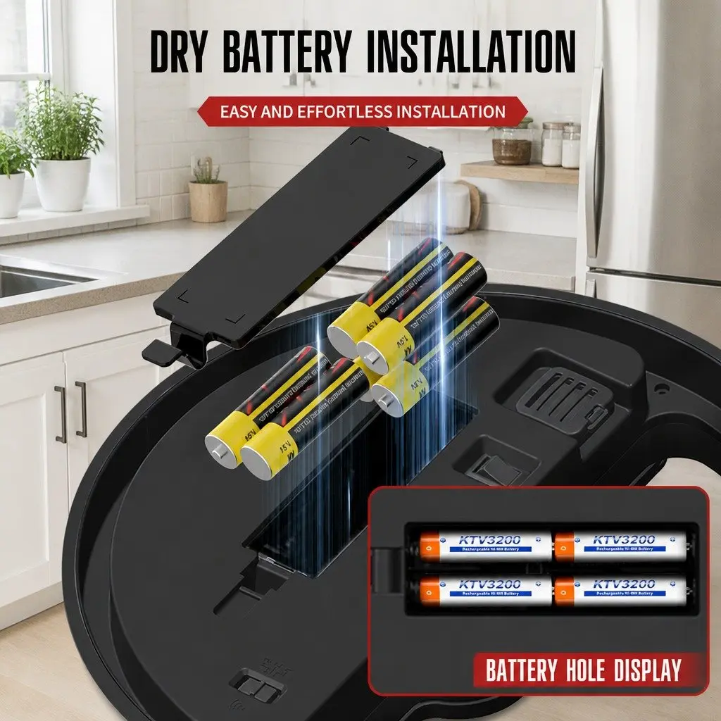 40L Touchless Motion Sensor Trash Can Automatic Open and Close Kitchen Garbage Bin with Adjustable Sensing Distances Black