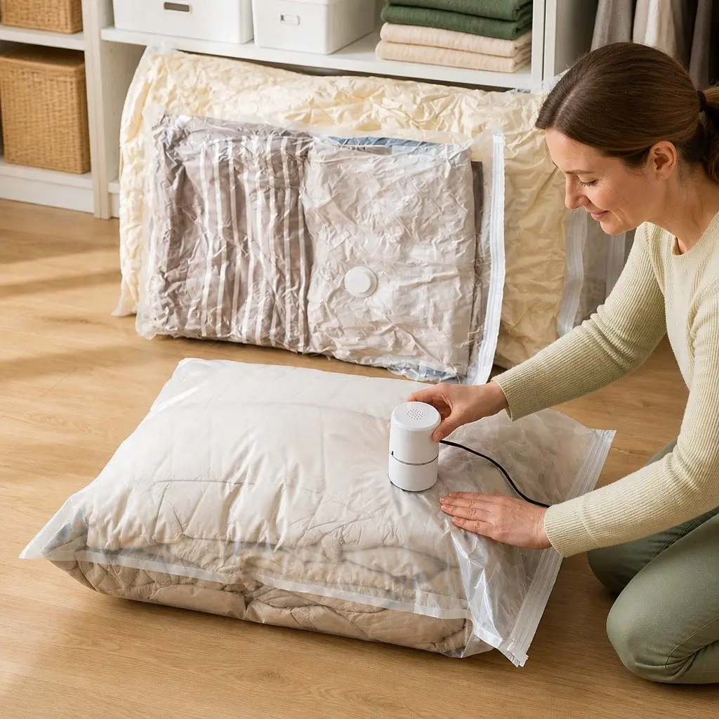 Vacuum Compression Storage Bag M Airtight Waterproof Seal for Clothing and Bedding