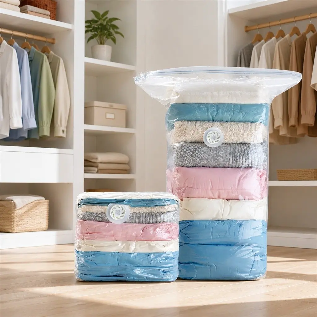 Vacuum Compression Storage Bag S Size Airtight Waterproof Seal for Clothing and Bedding