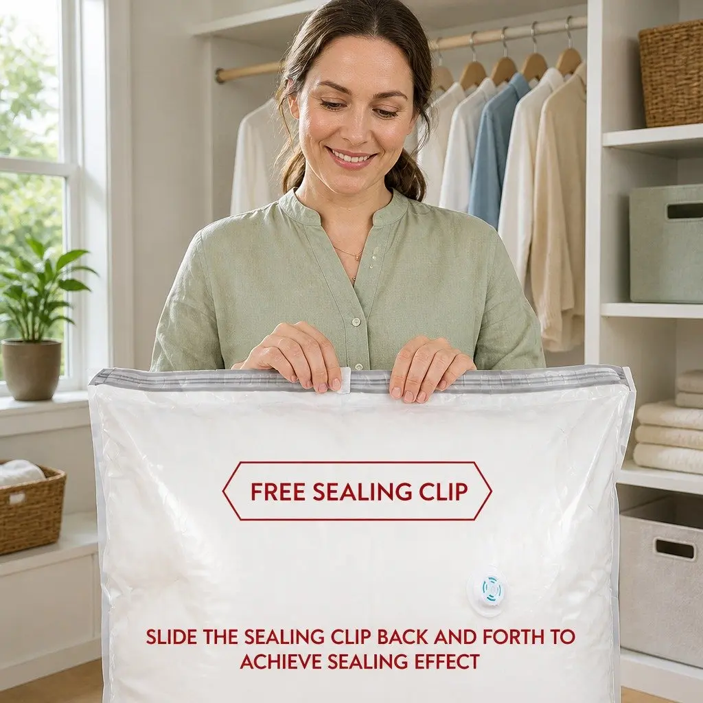 Vacuum Compression Storage Bag S Size Airtight Waterproof Seal for Clothing and Bedding