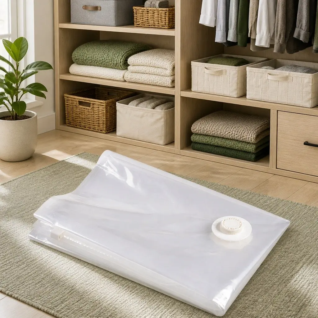Vacuum Compression Clothing Storage Bag XL Capacity Airtight Waterproof Seal