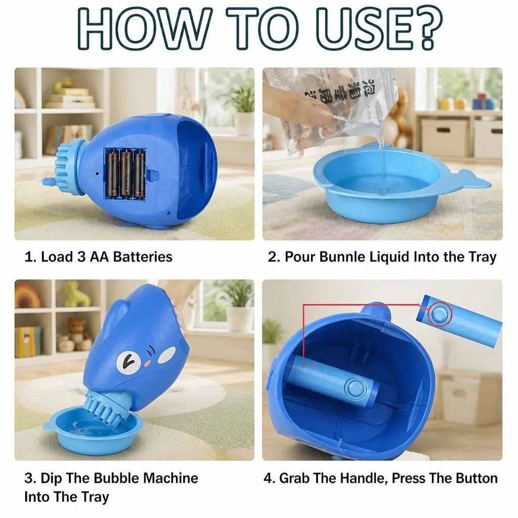 Bubble Gun 15-Hole Automatic Hand-Held Outdoor Toy for Kids